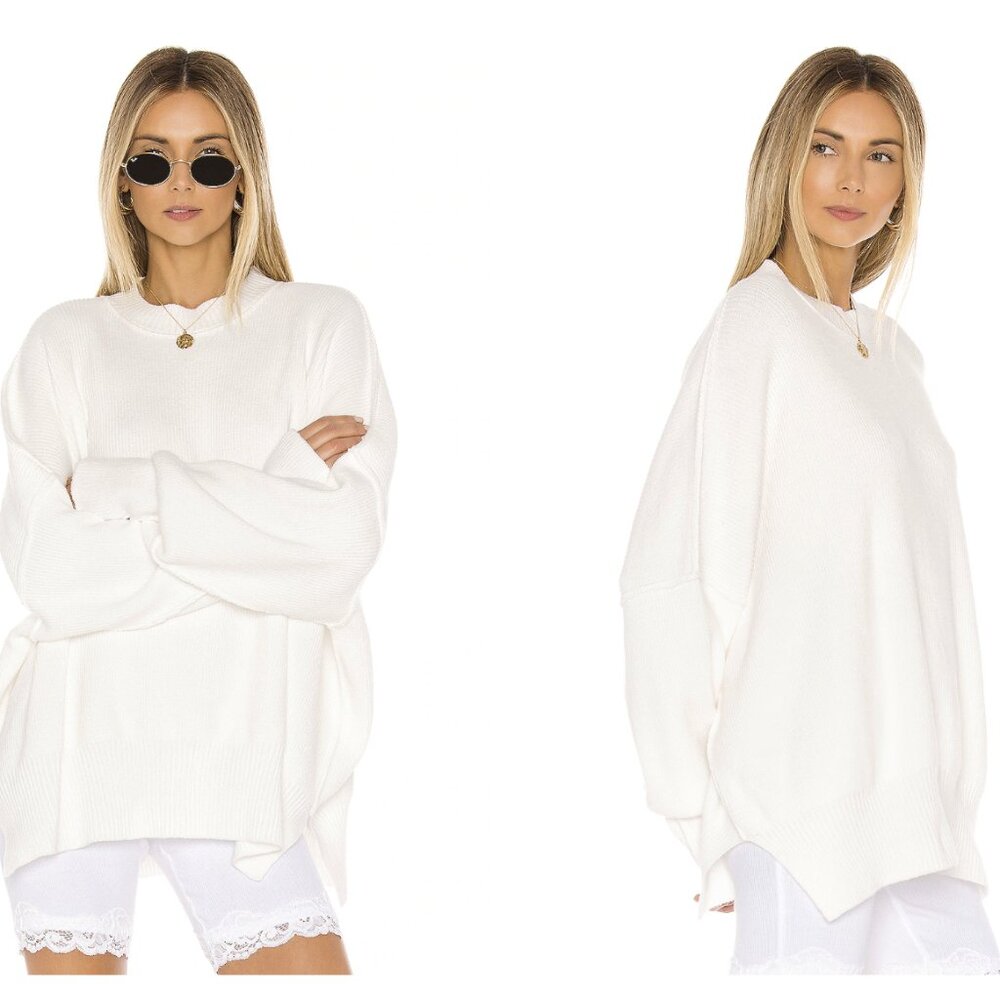FREE PEOPLE / EAST STREET TUNIC / WHITE / SIZE L